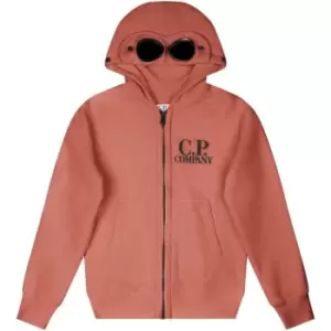 Image of CP COMPANY Boys Goggle Zip Hoodie - Pink