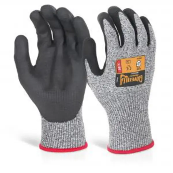 Image of Beeswift Glovezilla Nitrile Palm Coated Glove Grey S Pair GZ01GYS BESWGZ01GYS