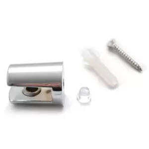 Image of Small Chrome Plated Shelf Bracket Shelves Support 2-6mm Thickness Shelves - Pack of 12