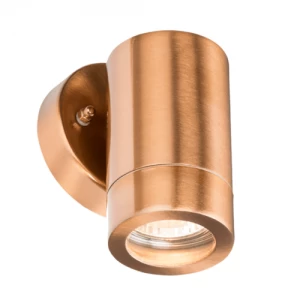 Image of KnightsBridge IP65 GU10 35W Fixed Wall Light - Brushed Copper - Copper Finish