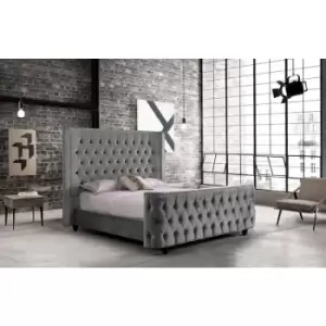Image of Envisage Trade - Harmony Upholstered Beds - Plush Velvet, Super King Size Frame, Grey - Grey