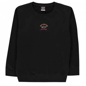 Image of Paul And Shark Crew Junior Boys Basic Logo Sweatshirt - Black 011