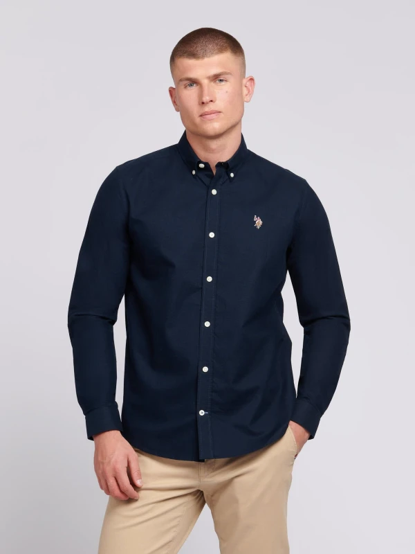 Image of U.S. POLO ASSN. Oxford Shirt Dark Navy