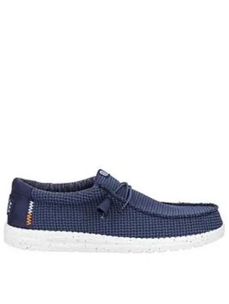 Image of Heydude Wally Sport Mesh Boat Shoe - Navy Navy W0NUY Male 7,8,9,10,11,12