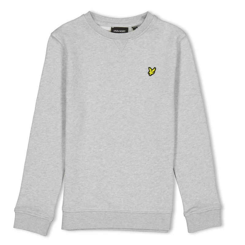 Image of Lyle and Scott Kids Crew Sweatshirt Grey Marl D24 male 8-9Y