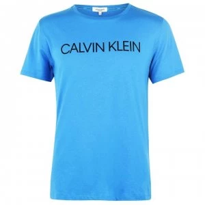 Image of Calvin Klein Chest Logo T Shirt - Blue 439