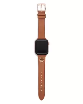 Image of Michael Kors Logo Charm Leather 38-40mm Band for Apple Watch