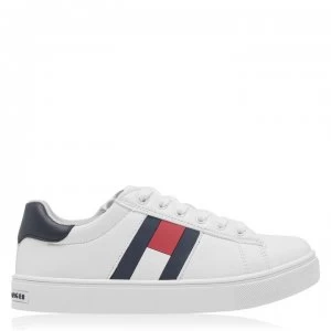 Image of Tommy Hilfiger Low Lace Trainer - White/Blue X33