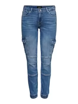Image of ONLY Onlmissouri Life Reg Cargo Skinny Fit Jeans Women Blue