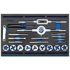 Image of Draper Combination Tap And Die Set - Metric And BSP In EVA Foam Insert Tray (22 Piece)