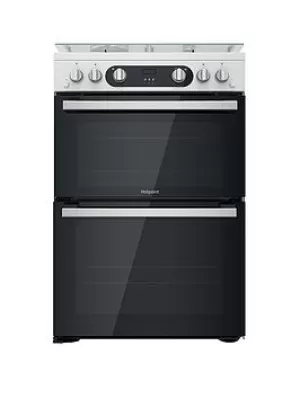 Image of Hotpoint HD67G02CCW Double Oven Gas Cooker