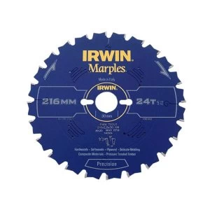 Image of IRWIN Marples Mitre Circular Saw Blade 250 x 30mm x 48T ATB/Neg