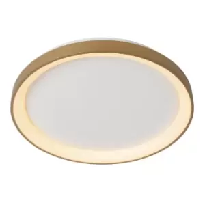 Image of Vidal Modern Flush Ceiling Light - Ø48cm - LED Dim. - 1x38W 2700K - Matt Gold, Brass