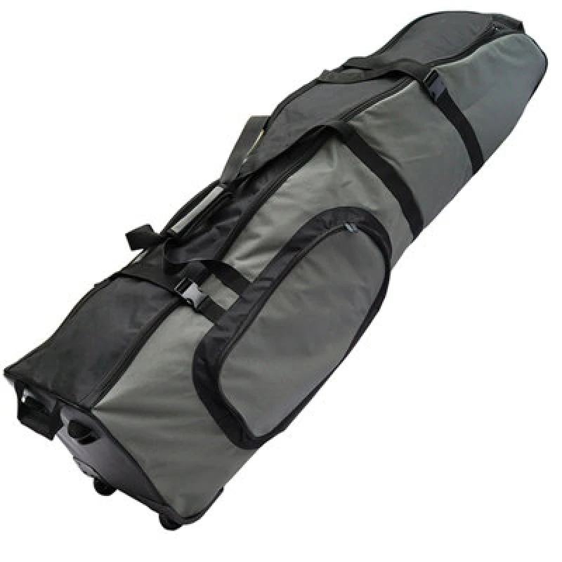 Image of Gr8 Home Premium Wheeled Travel Golf Bag Padded Flight Cover Case With Wheels Black Grey