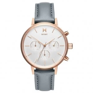 Image of MVMT Nova Ladies Grey Leather Strap Watch