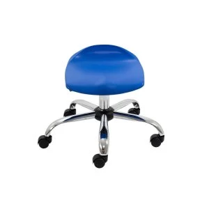 Image of TC Office Titan Swivel Junior Stool with Castors 405-475mm, Blue
