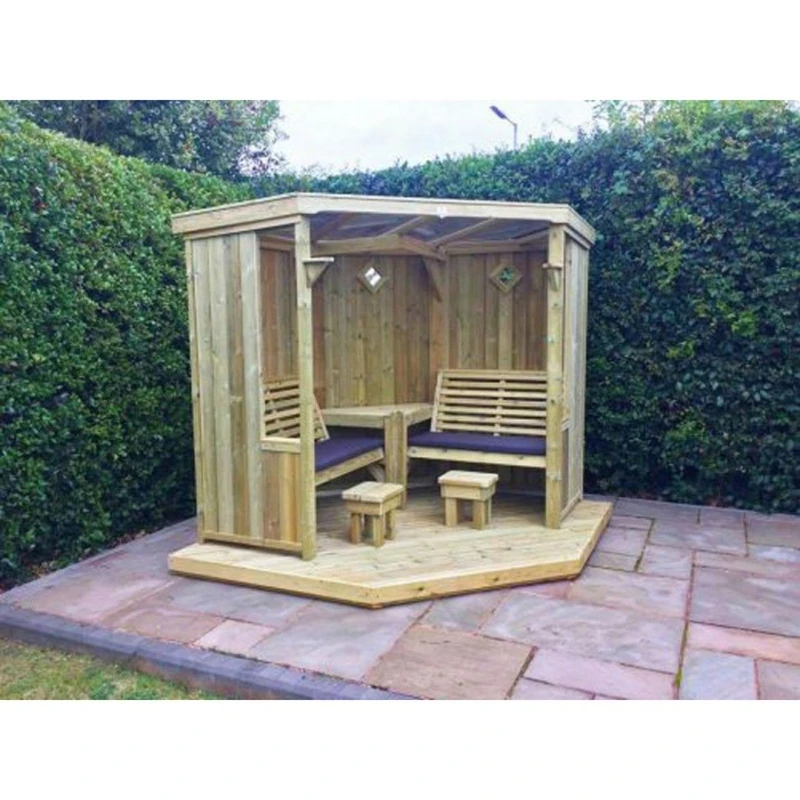 Image of CHURNET VALLEY Decking For 4 Seasons Garden Room or Clementine Arbour - Wood - L230 x W230 x H10cm - nb This is Decking only - Assembly included chur