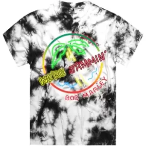 Image of Bob Marley - Neon Sign Unisex XX-Large T-Shirt - White