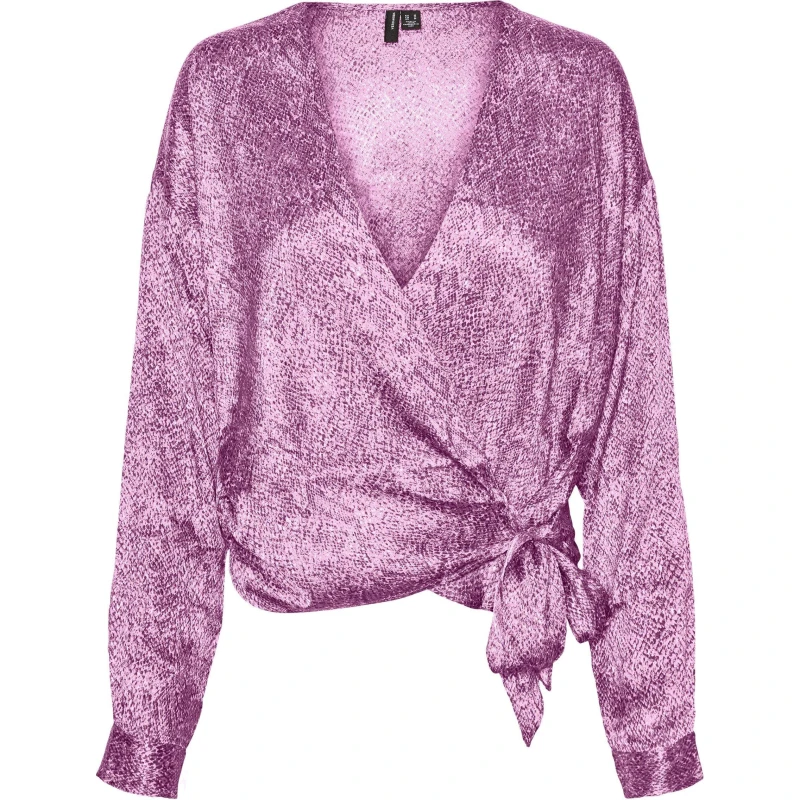 Image of Vero Moda VM Snakey Wrap Top - Purple Purple 10