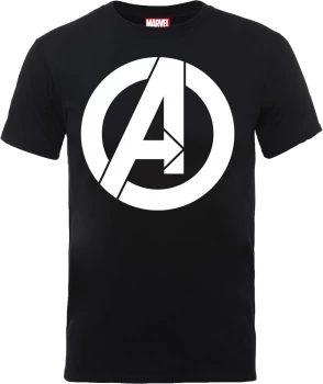 Image of Marvel Avengers Simple Logo T-Shirt - Black - XL
