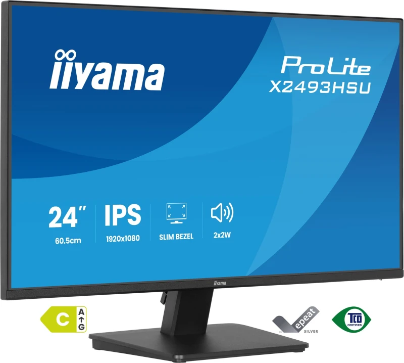 Image of iiyama iiyama ProLite X2493HSU-B1 computer monitor 60.5cm (23.8") 1920 x 1080 pixels Full HD LED Black X2493HSU-B1