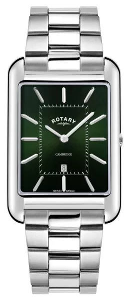 Image of Rotary GB05280/24 Mens Cambridge Square Green Dial Watch