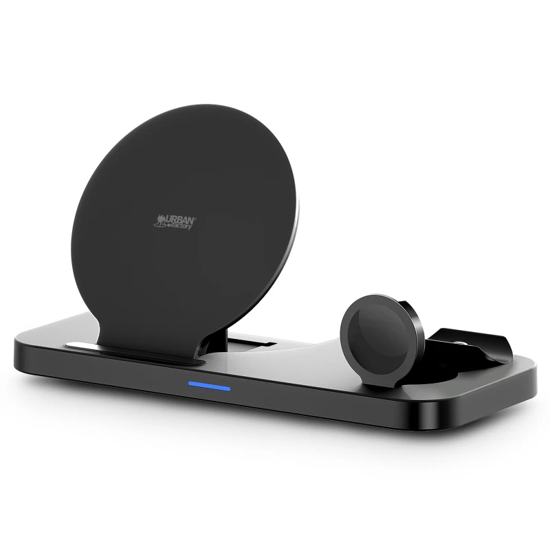 Image of Urban Factory Urban Factory POWEE QI CHARGING BASE 3-in-1 with charging Sand 15W - Smartphone / Smartwatch / Earphones SWC35UF