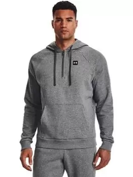 Image of Under Armour Training Rival Fleece 1/2 Zip Hoodie - Grey, Size S, Men