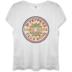 Image of The Beatles - Sgt Pepper Womens Medium T-Shirt - White