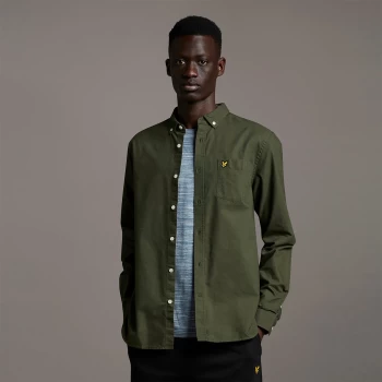 Image of Regular Fit Light Weight Oxford Shirt - Olive - S