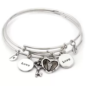 Image of Chrysalis Two Of A Kind Love Expandable Bangle JEWEL CRBT1901SP