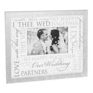 Image of Silver Mount Frame Wedding 6x4