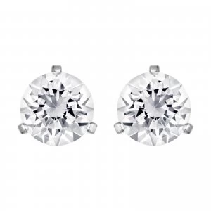Image of Swarovski Solitaire White Rhodium Plated Stud Earrings Jewellery