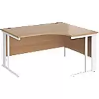 Image of Dams International Right Hand Ergonomic Desk MCM14ERWHB 1,400 x 1,200 x 725 mm