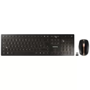 Image of CHERRY JD-9100GB-2 Wireless, Radio Keyboard and mouse set English (UK), QWERTY Black