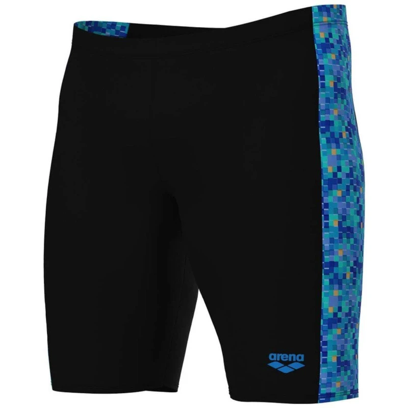 Image of Arena Pooltiles Swim Jammer - Black/Multi Black male