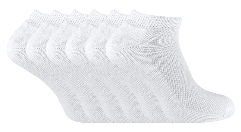 Image of Sock Snob Sock Snob Men Bamboo Cotton Low Cut Trainer Socks in White Size: 4-7 White 4-7 Male 5060597079754