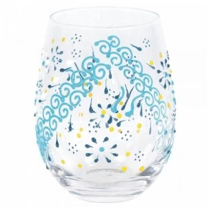 Image of Indigo Henna Tumbler Glass