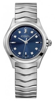 Image of EBEL Wave Womens Blue Dial stainless steel 1216315 Watch