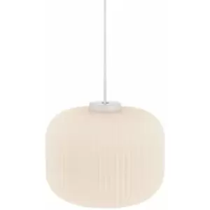 Image of Nordlux Milford 30cm Globe Pendant Ceiling Light Opal Glass, E27
