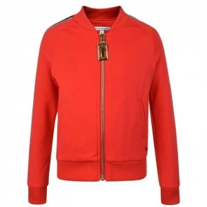 Image of Marc Jacobs Children Girls Glitter Tape Zip Track Top - Pop Red