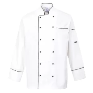 Image of Portwest Mens Cambridge Chefs Jacket White S