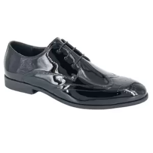 Image of Route 21 Mens Patent PU Brogues (8 UK) (Black)