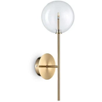 Image of Ideal Lux Lighting - Ideal Lux Equinoxe - 1 Light Wall Light Antique Brass
