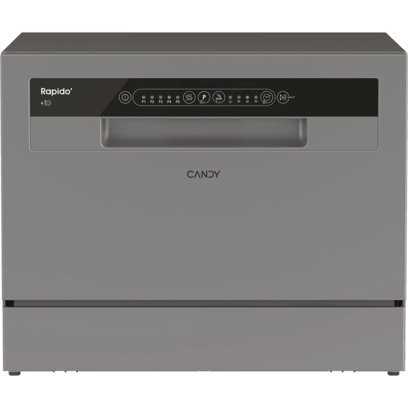 Image of Candy RapidO CP 6E51LS-80 Table Top Dishwasher - Anthracite - E Rated