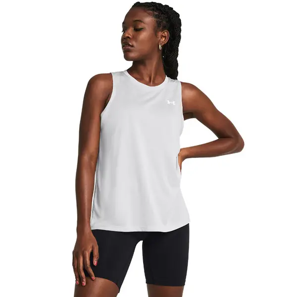 Image of Under Armour Womens Tech Tank Twist Gym Top M- Bust 36 - 38' Halo Gray 1383656-014-M