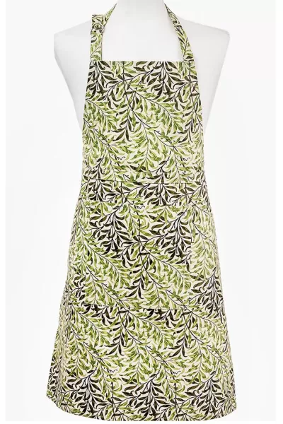 Image of William Morris Willow Boughs Apron Green