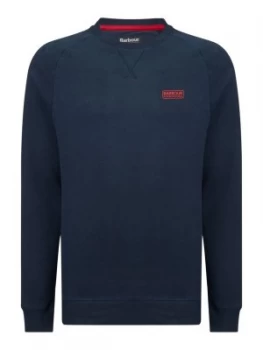 Image of Mens Barbour Essential Crew Neck Sweat Blue