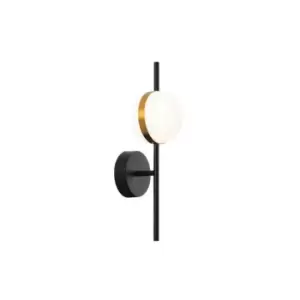 Image of Idalium Sconce Wall Lamp 8W Aluminium-Metal Black, Gold