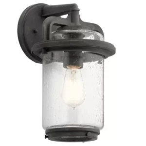 Image of Kichler Andover Outdoor 1 Light Wall Lantern Weathered Zinc IP44